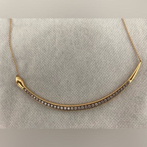 Sorellina Rare Serpent Collar plate 18k gold and diamond necklace! Mint! - Picture 10 of 13